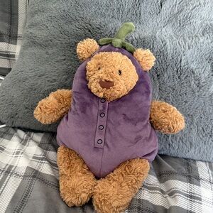 Jellycat Eggplant Bartholomew bear!